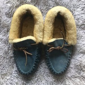 LL Bean Wicked Good Moccasins Blue